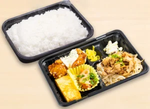 タルタル酢鶏・炭焼鶏もやし炒め弁当 690円（税込）