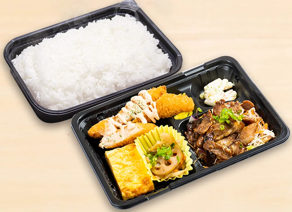 北海道チーズササミカツ・しょうが焼弁当 790円(税込)