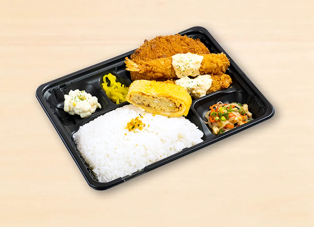 洋食ダブル エビフライ・メンチカツ弁当 700円(税込)
