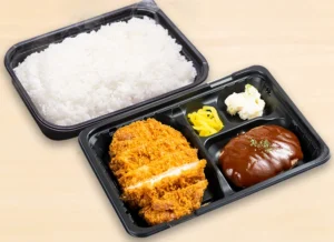 洋食ダブル ロースカツ・ハンバーグ弁当 850円（税込）