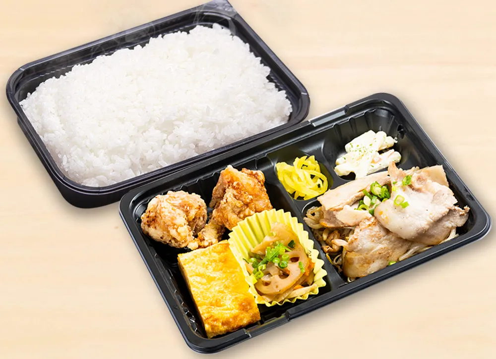 からあげ(塩or醤油)・豚もやし炒め弁当 680円(税込)