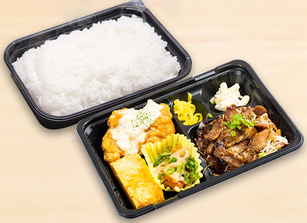 チキン南蛮・しょうが焼弁当 750円(税込)