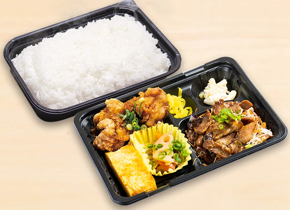油淋鶏(ユーリンチー)・しょうが焼弁当 730円(税込)